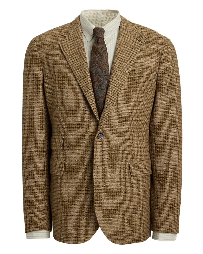 Ralph Lauren Kariertes Sakko mit Ellenbogen-Patch - Braun Braun