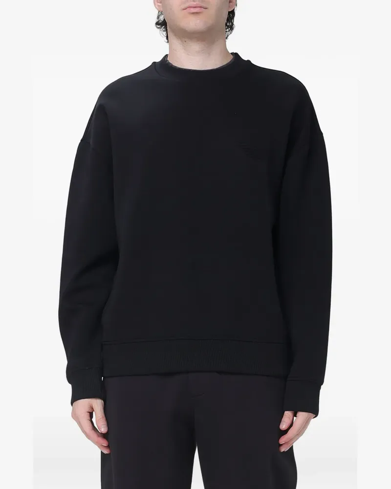 Emporio Armani logo-patch sweatshirt - Schwarz Schwarz