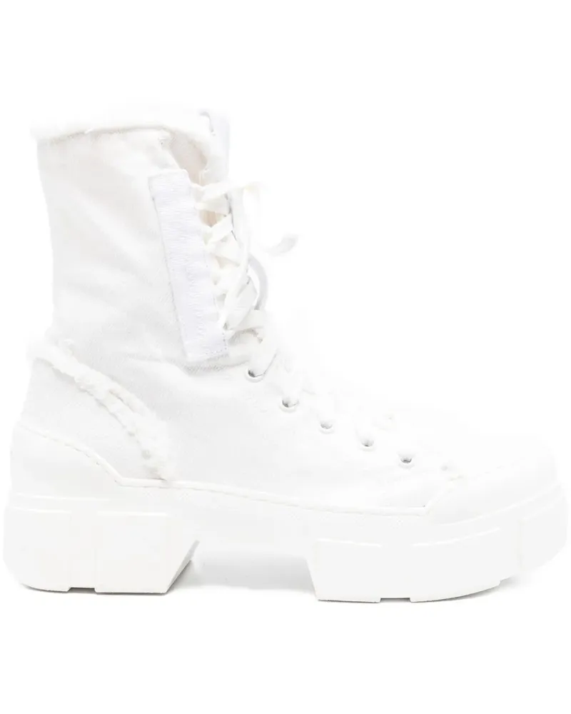 Vic Matié Military-Stiefel mit Schnürung 40mm - Weiß Weiß