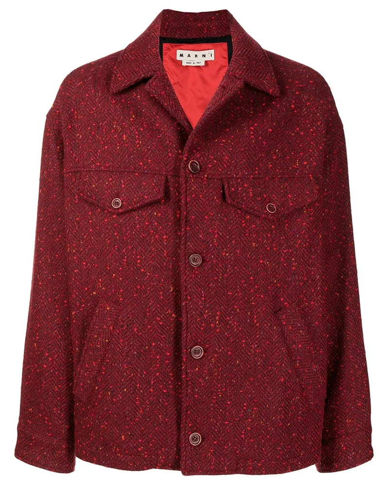 Marni Jacke mit Fischgrätenmuster - Rot Rot