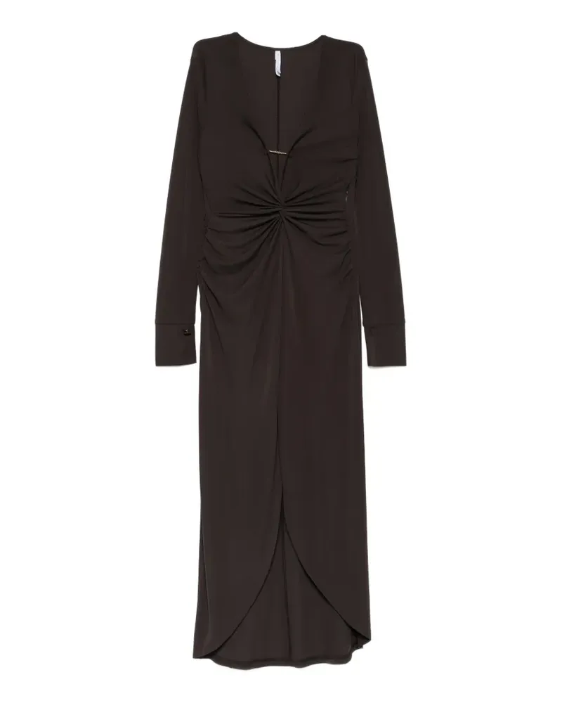 IMPERIAL Kleid mit verdrehtem Bund - Braun Braun