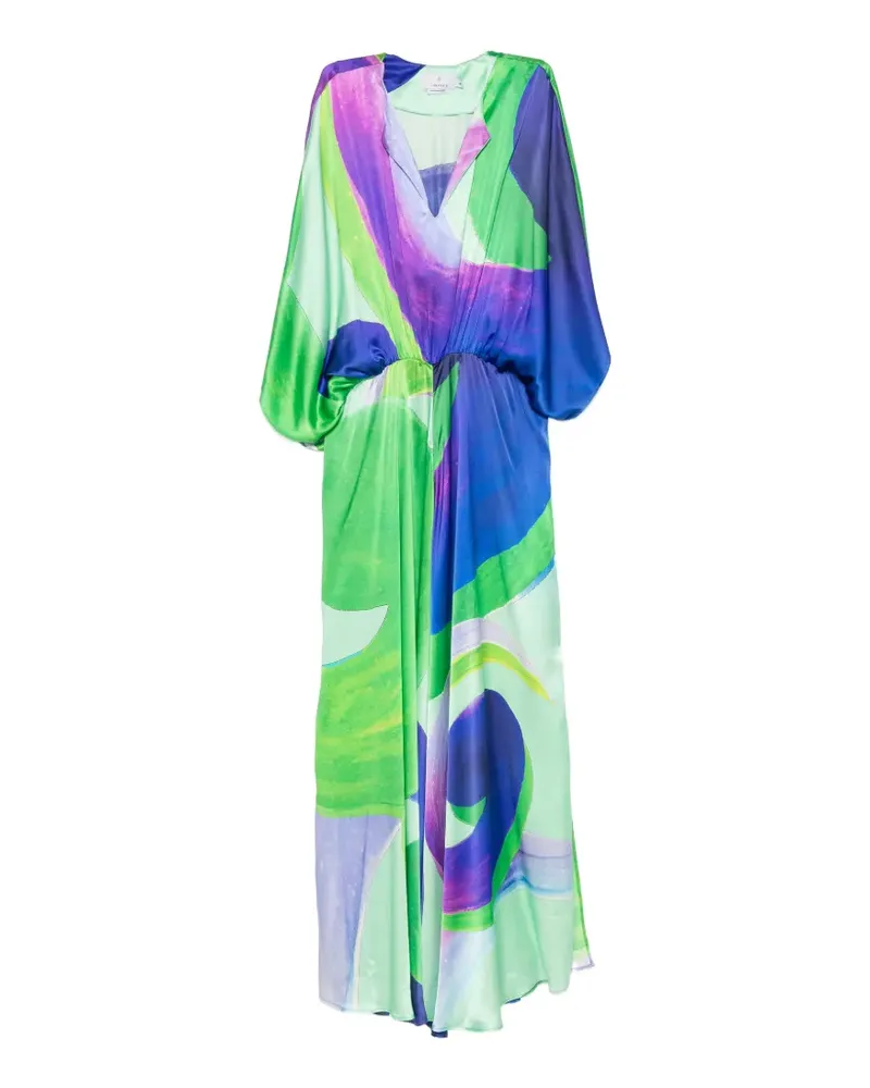 THEMIS Z Ianthe abstract-print silk maxi dress - Grün Grün