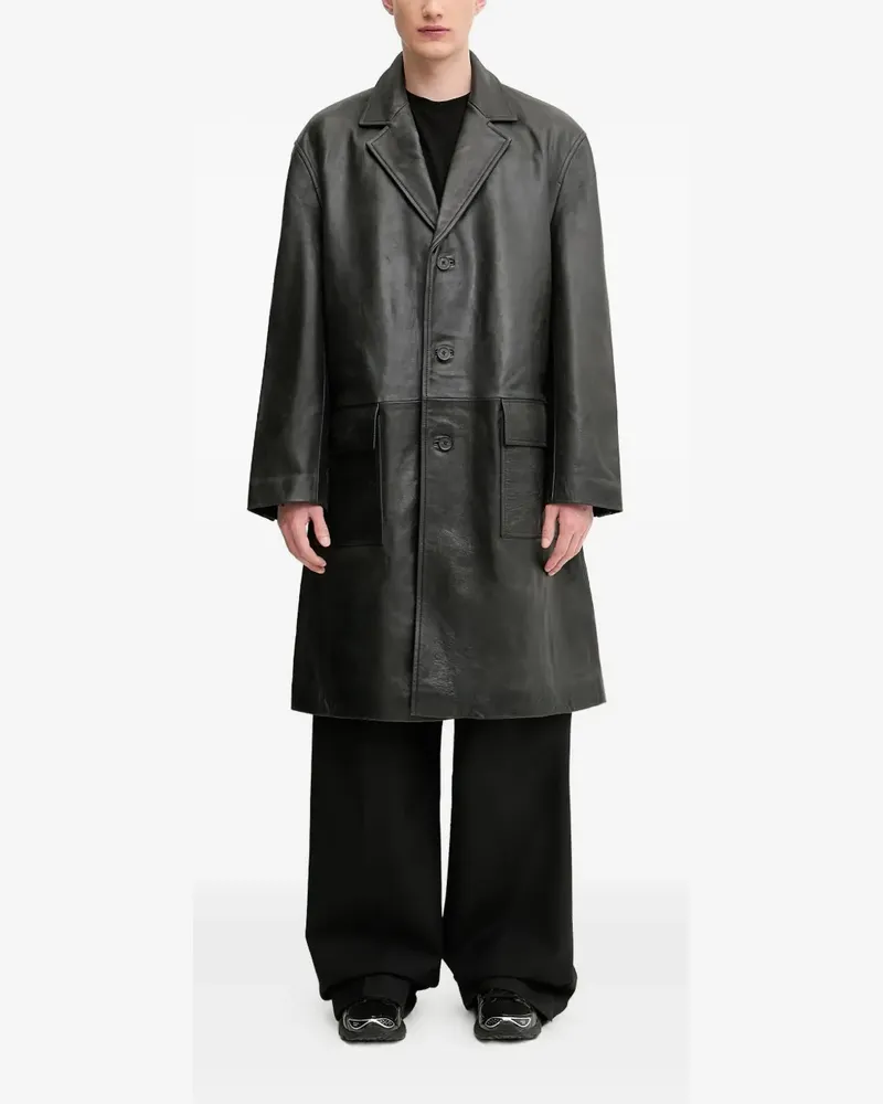 1017 ALYX 9SM Mantel aus Leder - Schwarz Schwarz