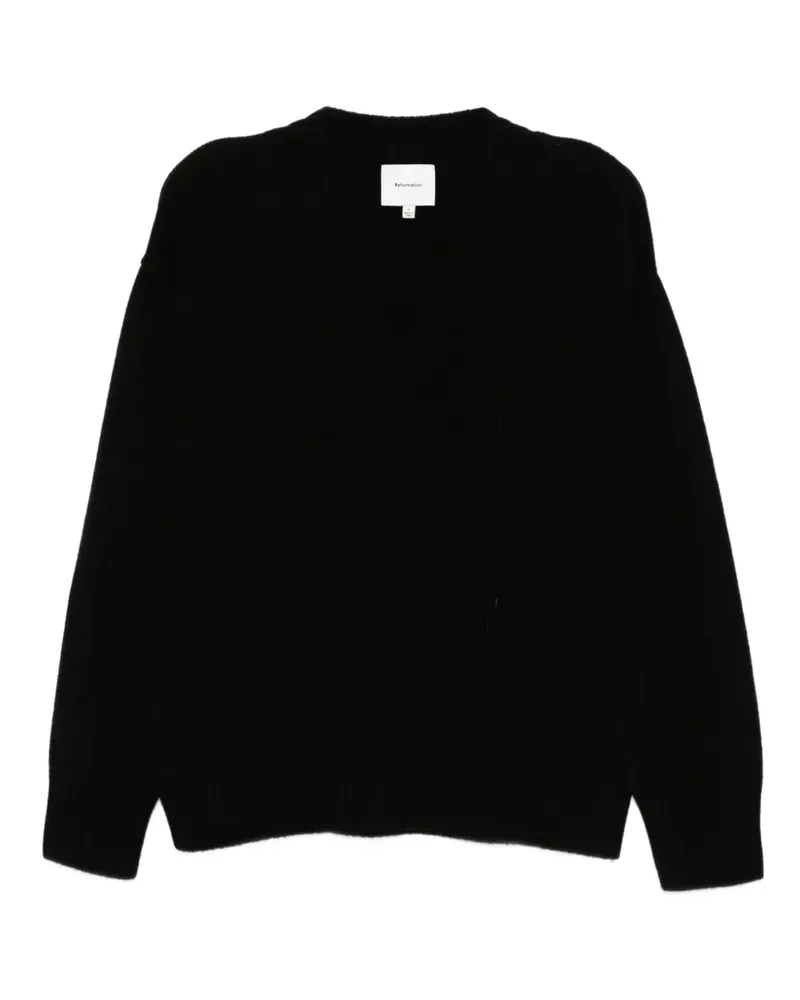 Reformation Jadey Pullover - Schwarz Schwarz