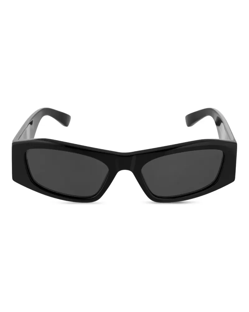 Balenciaga Nano Sonnenbrille mit eckigem Logo - Schwarz Schwarz