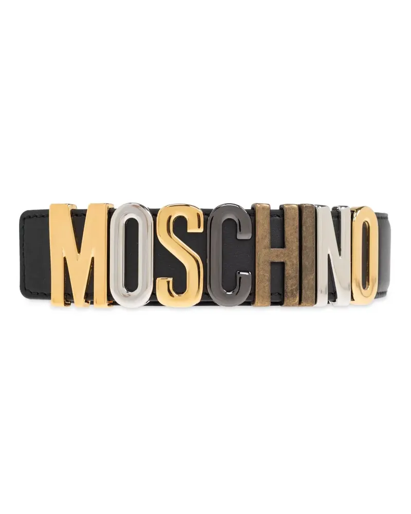 Moschino Gürtel mit Logo-Detail - Schwarz Schwarz