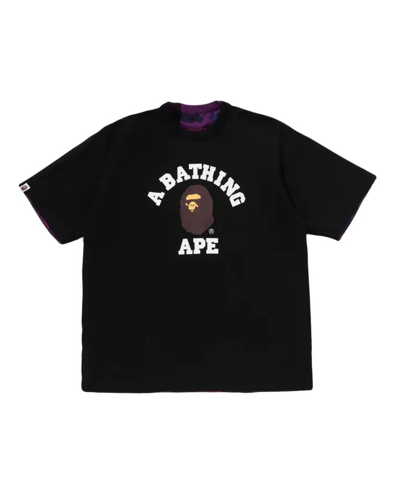 BAPE reversible camouflage-print T-shirt - Schwarz Schwarz