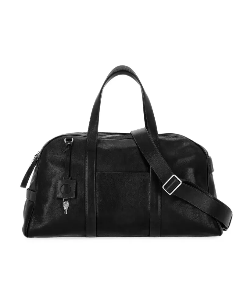 Orciani midi Off Duty Lagoon leather holdall bag - Schwarz Schwarz