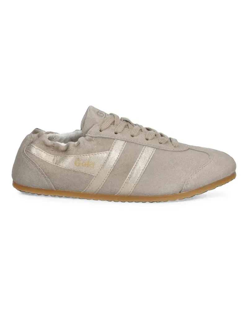 Gola Sneakers aus Wildleder mit Metallic-Streifen - Nude Nude