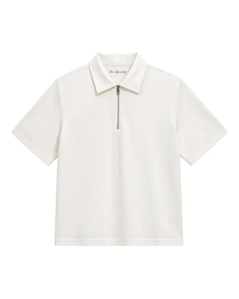 Tombolini Poloshirt mit Reißverschluss - Weiß Weiß