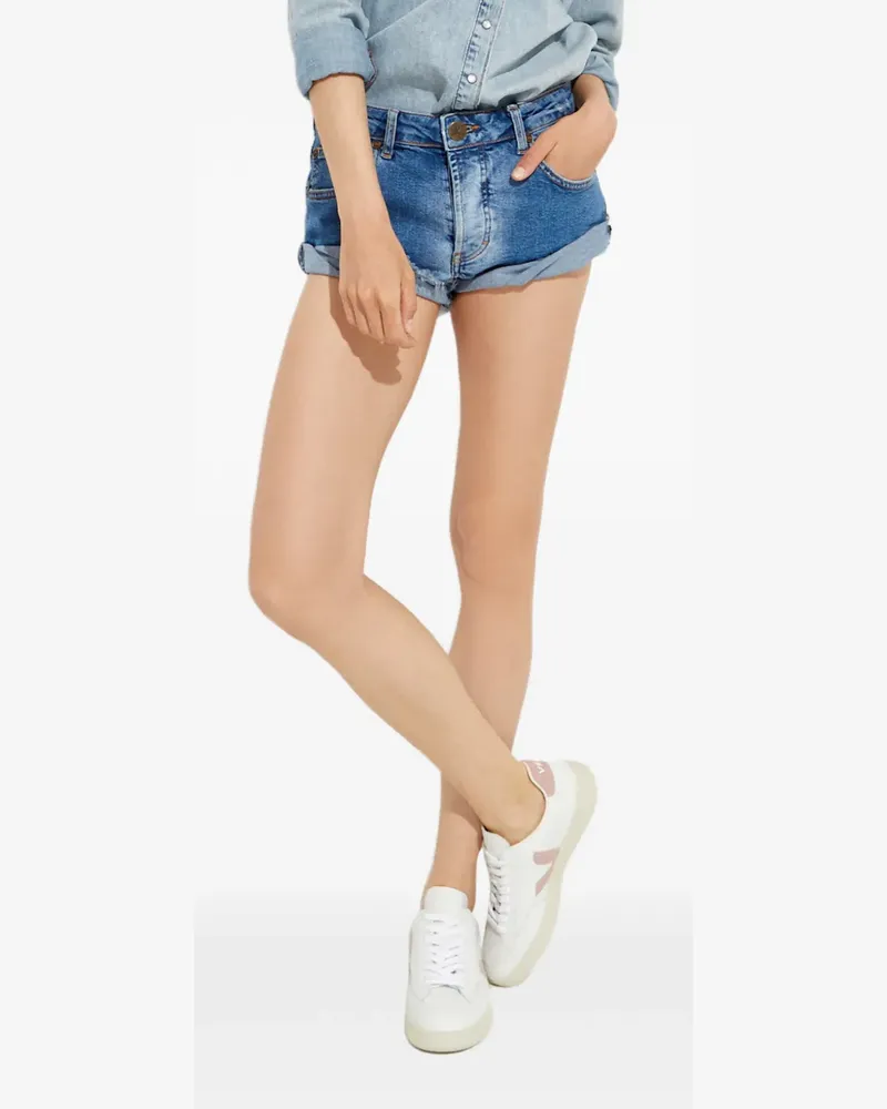 One Teaspoon Bandits Shorts mit Umschlag - Blau Blau