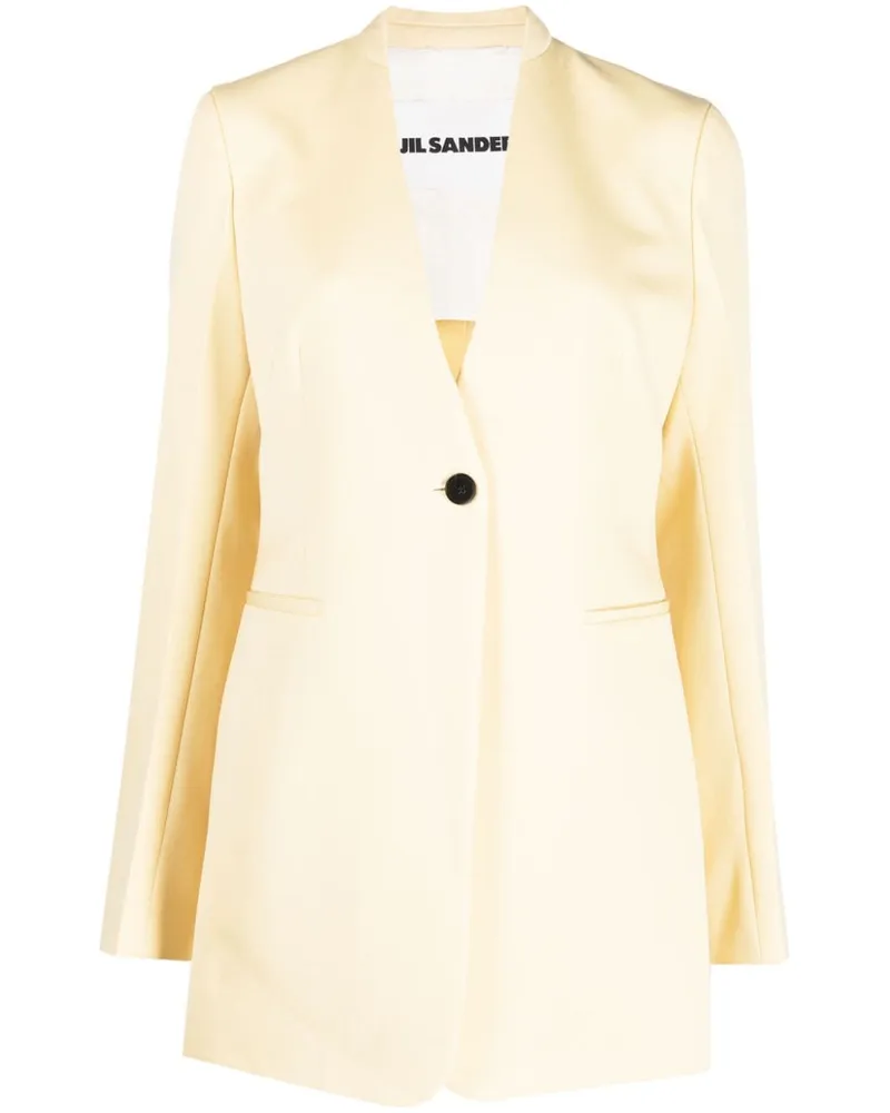 Jil Sander Einreihiger Blazer - Gelb Gelb