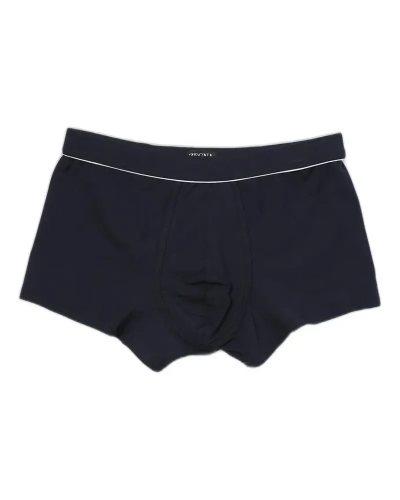 Ermenegildo Zegna contrast-piping elasticated boxer briefs - Blau Blau
