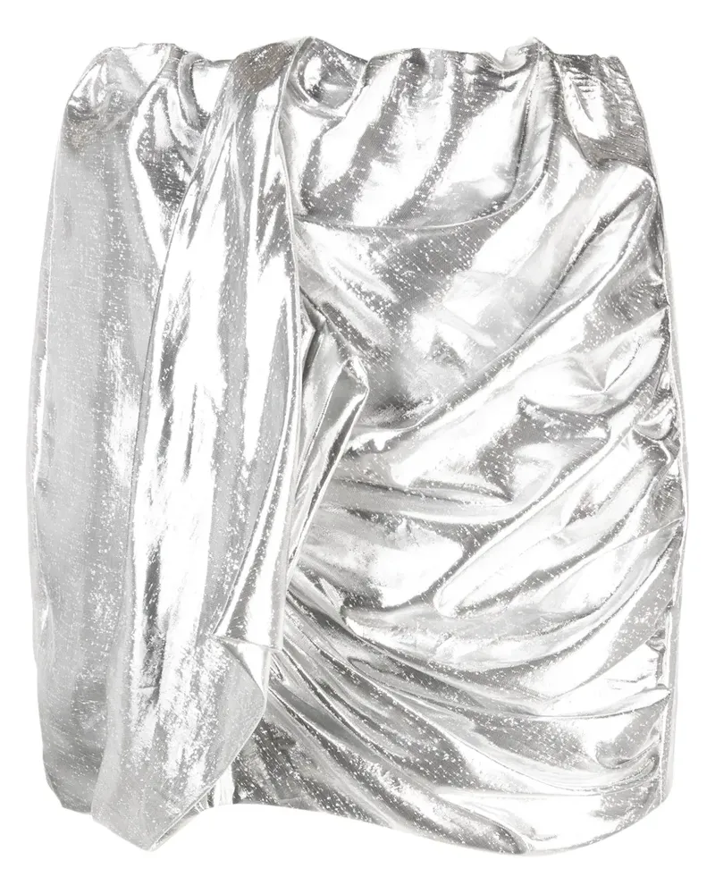 IRO Jeans-Minck im Metallic-Look - Silber Silber