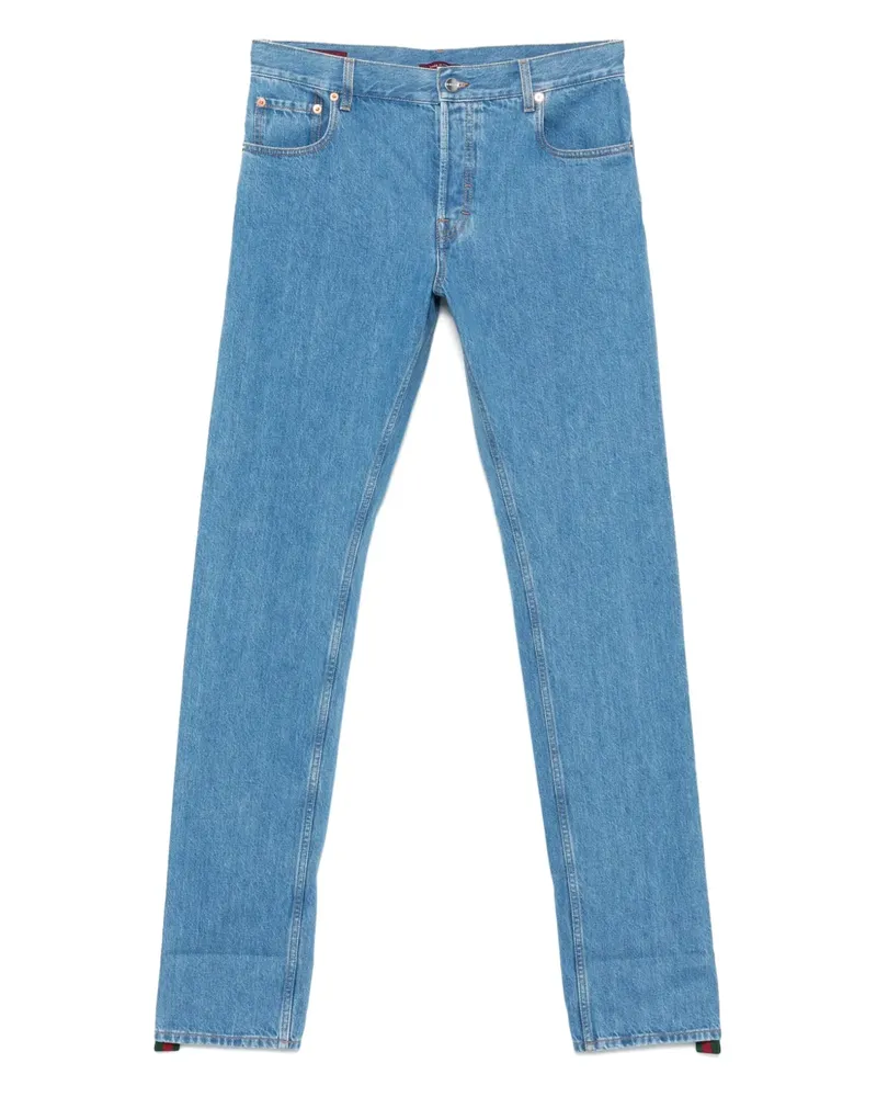 Gucci Jeans mit Logo-Patch - Blau Blau