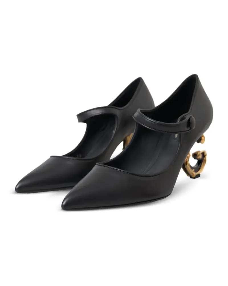 Dolce & Gabbana Mary Janes aus Leder - Schwarz Schwarz