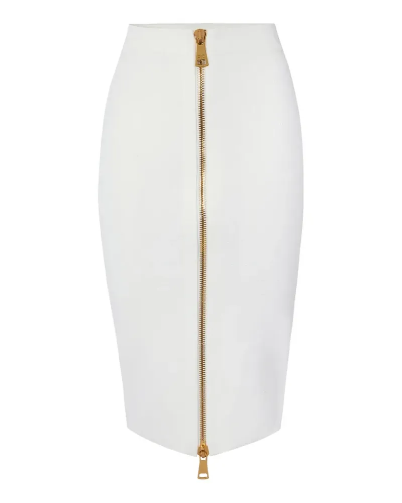 Elisabetta Franchi Strickrock mit Reißverschluss - Nude Nude