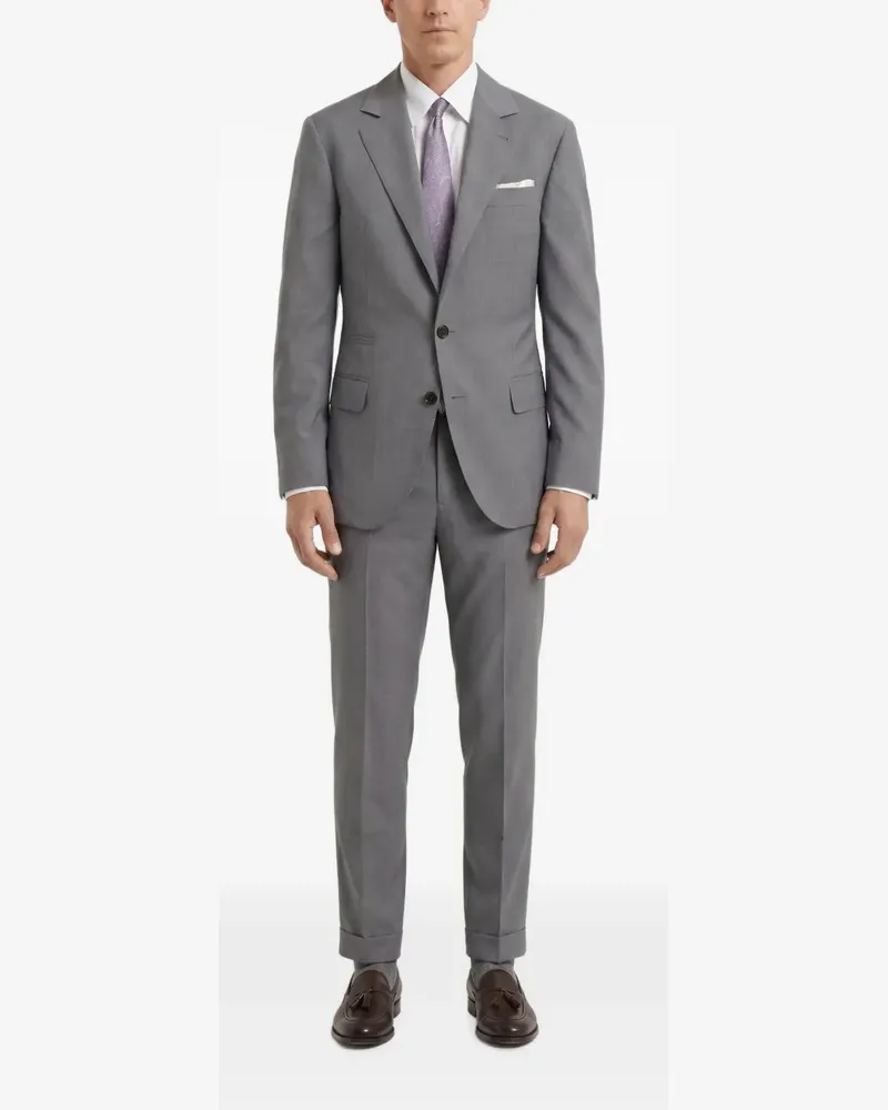 Brunello Cucinelli Schmaler Anzug mit fallendem Revers - Grau Grau