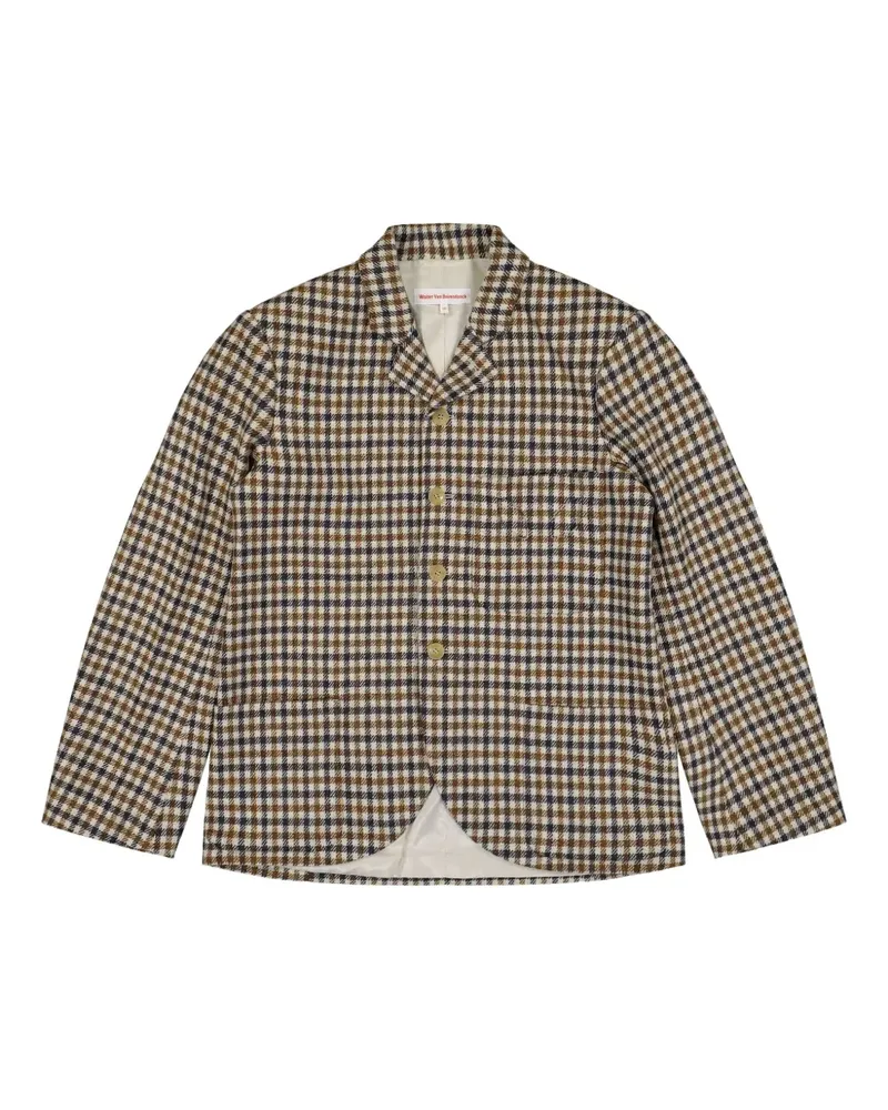 Walter van Beirendonck Sakko mit Hahnentrittmuster - Braun Braun