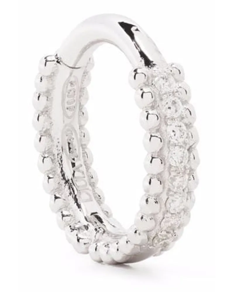 DJULA 18kt Weißgoldcreole mit Diamanten - Silber Silber