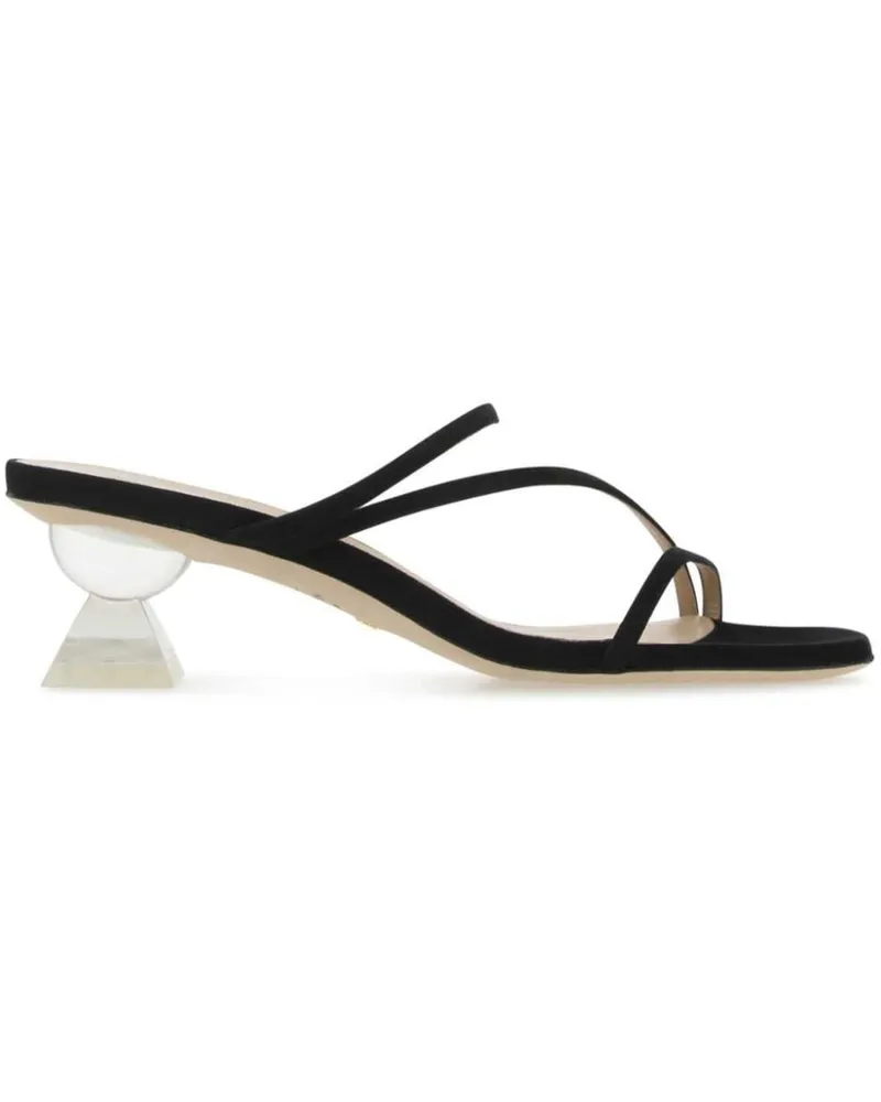 Stuart Weitzman Lucite Sculpt Mules 50mm - Schwarz Schwarz