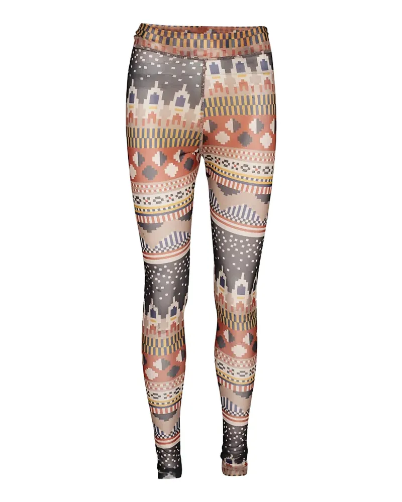 Henrik Vibskov geometric-print leggings - Nude Nude