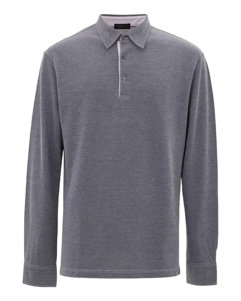 Corneliani Langärmeliges Poloshirt - Blau Blau