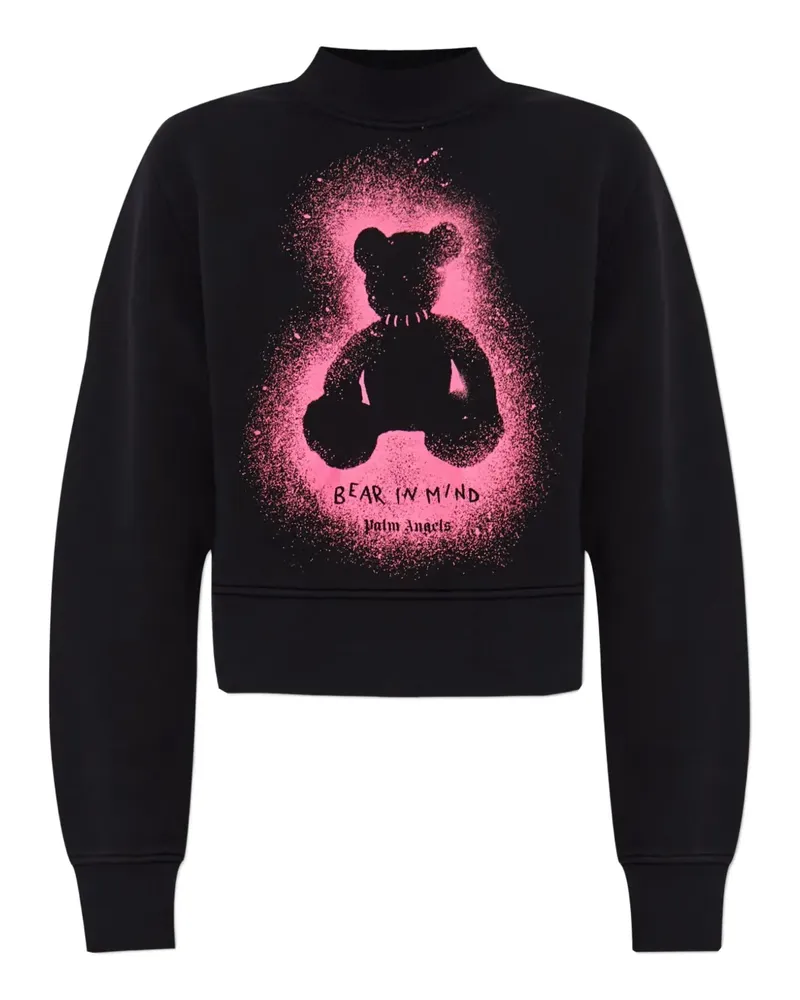 Palm Angels Sweatshirt mit Bärenspray - Schwarz Schwarz