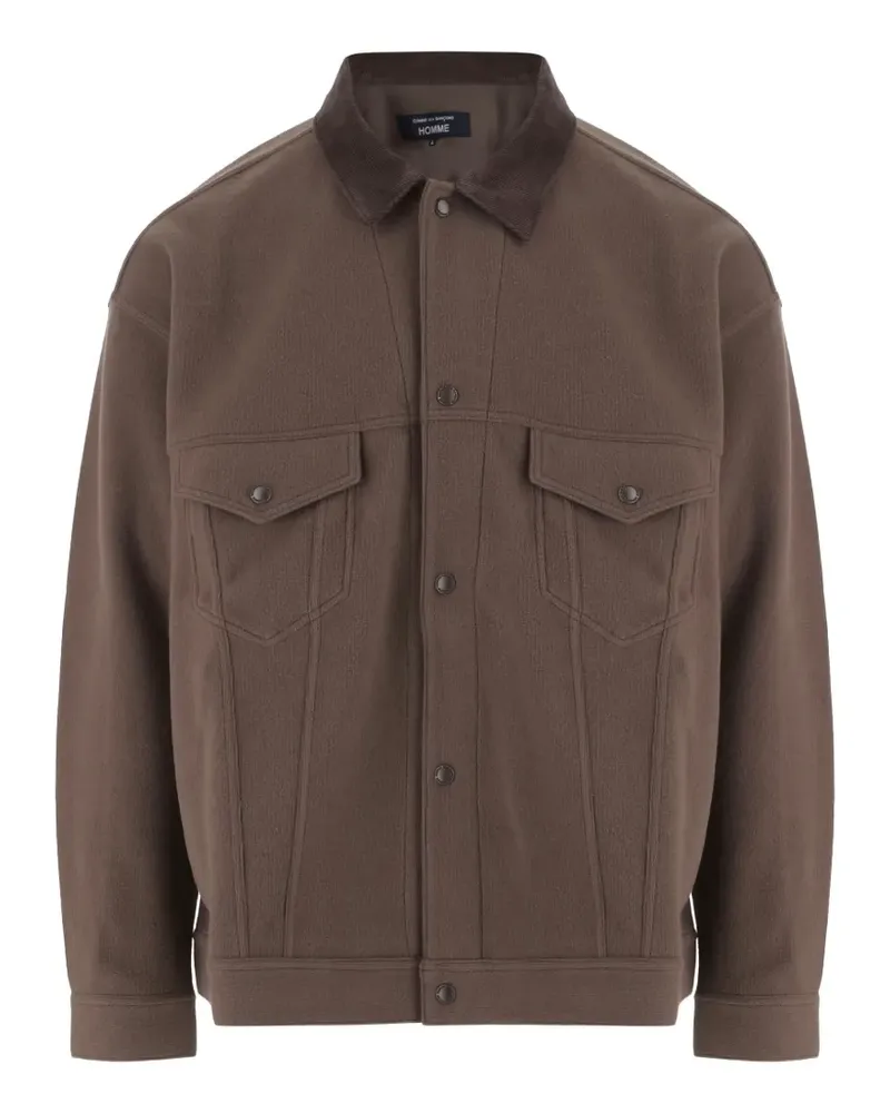 Comme des Garçons Jacke mit Kontrastkragen - Braun Braun