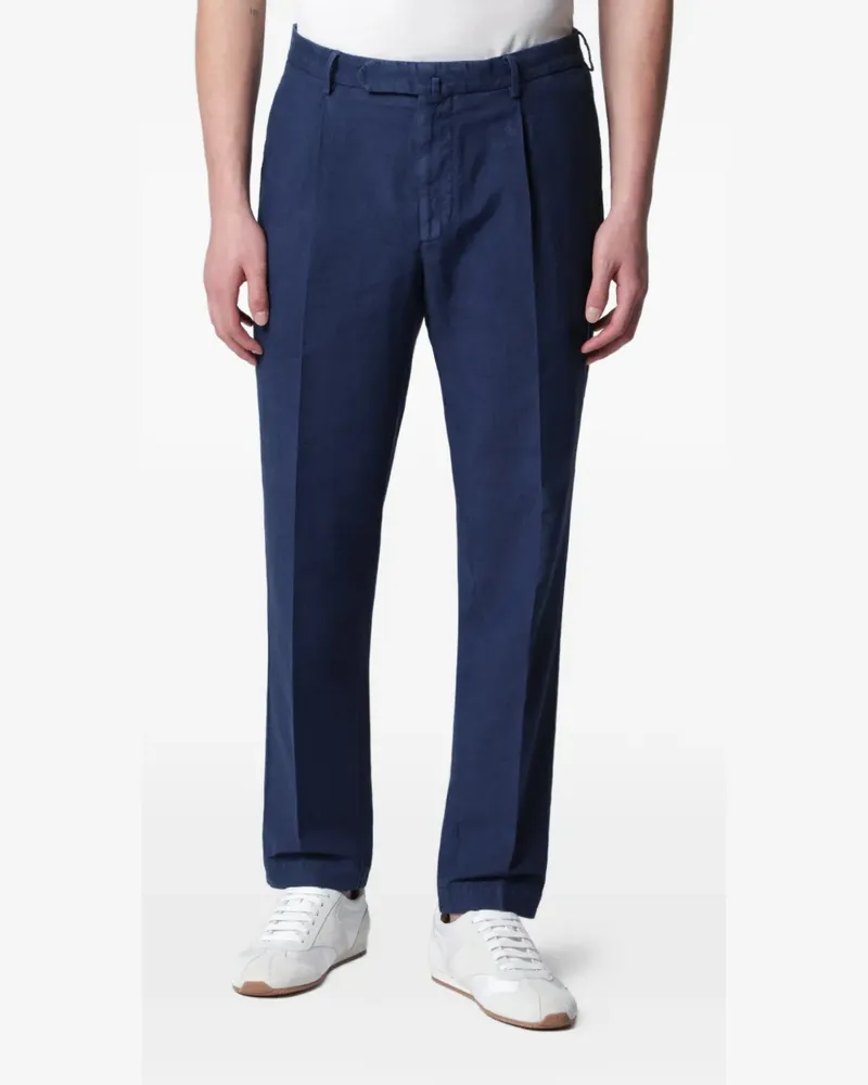 Biagio Santaniello Arechi pleated trousers - Blau Blau
