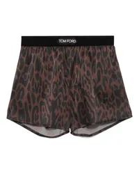 Tom Ford Boxershorts mit Animalier-Print Braun