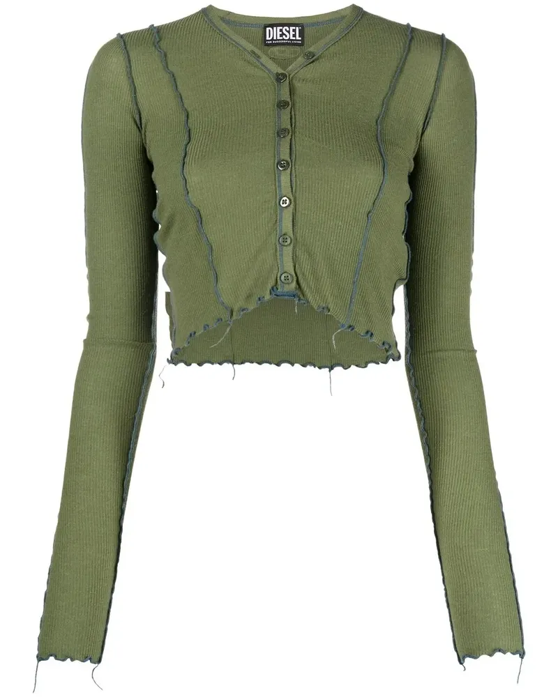 Diesel Cropped-Cardigan - Grün Grün