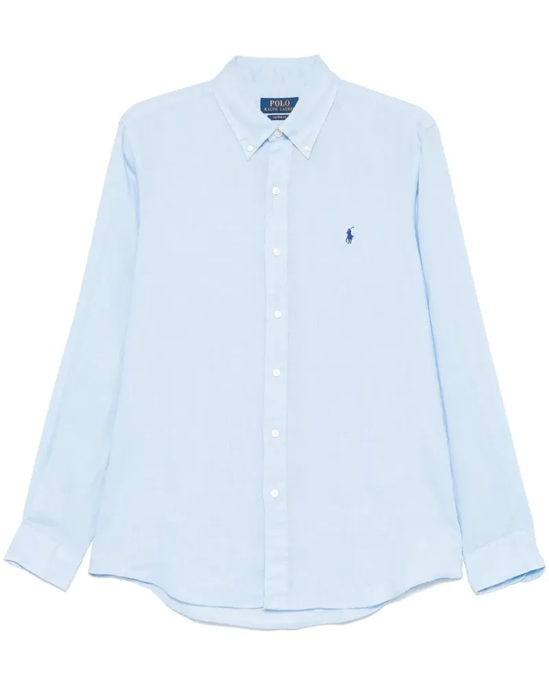 Ralph Lauren Hemd mit Polo Pony-Stickerei - Blau Blau