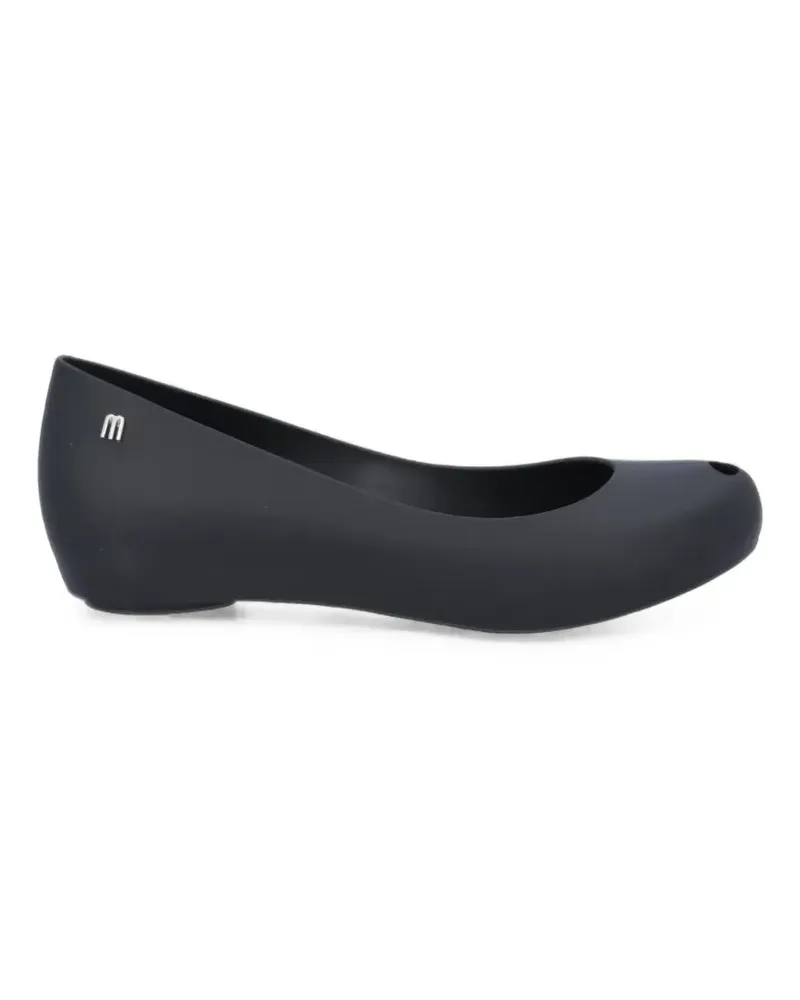 Melissa Ballerinas mit Logo-Schild - Schwarz Schwarz