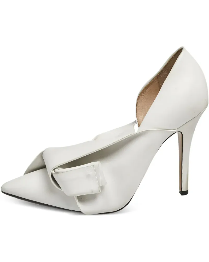 N° 21 Pumps mit Knoten 110mm - Weiß Weiß
