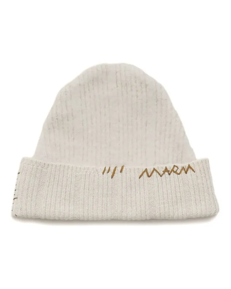 Marni Beanie aus geripptem Strick - 00W20 SOFT BEIGE 00w20