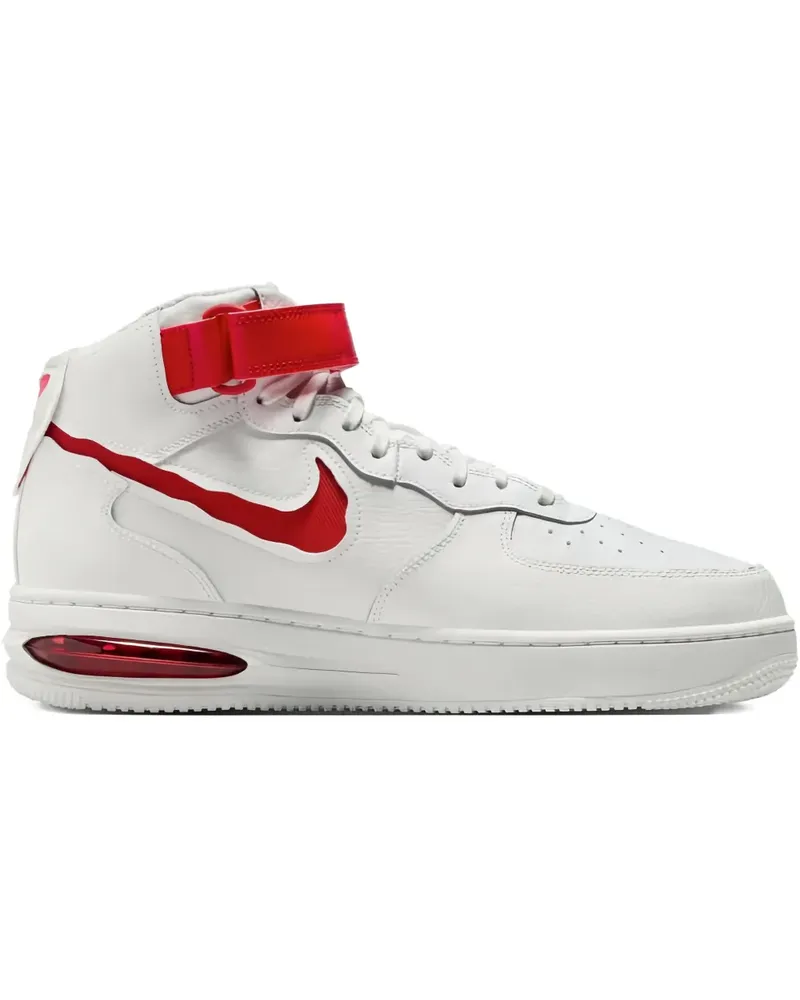 Nike Air Force 1 Mid Evo "Summit White University Red" Sneakers - Weiß Weiß