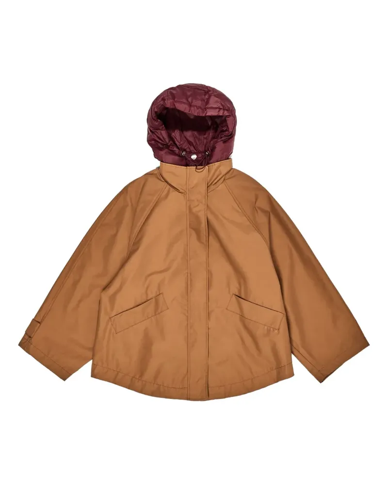 BIMBA Y LOLA Kapuzenjacke mit abnehmbarer wattierter Kapuze - Braun Braun