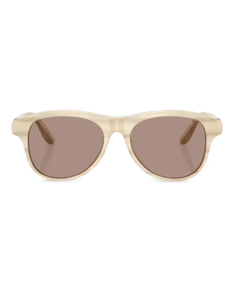 Brunello Cucinelli Sonnenbrille mit rundem Gestell - Nude Nude