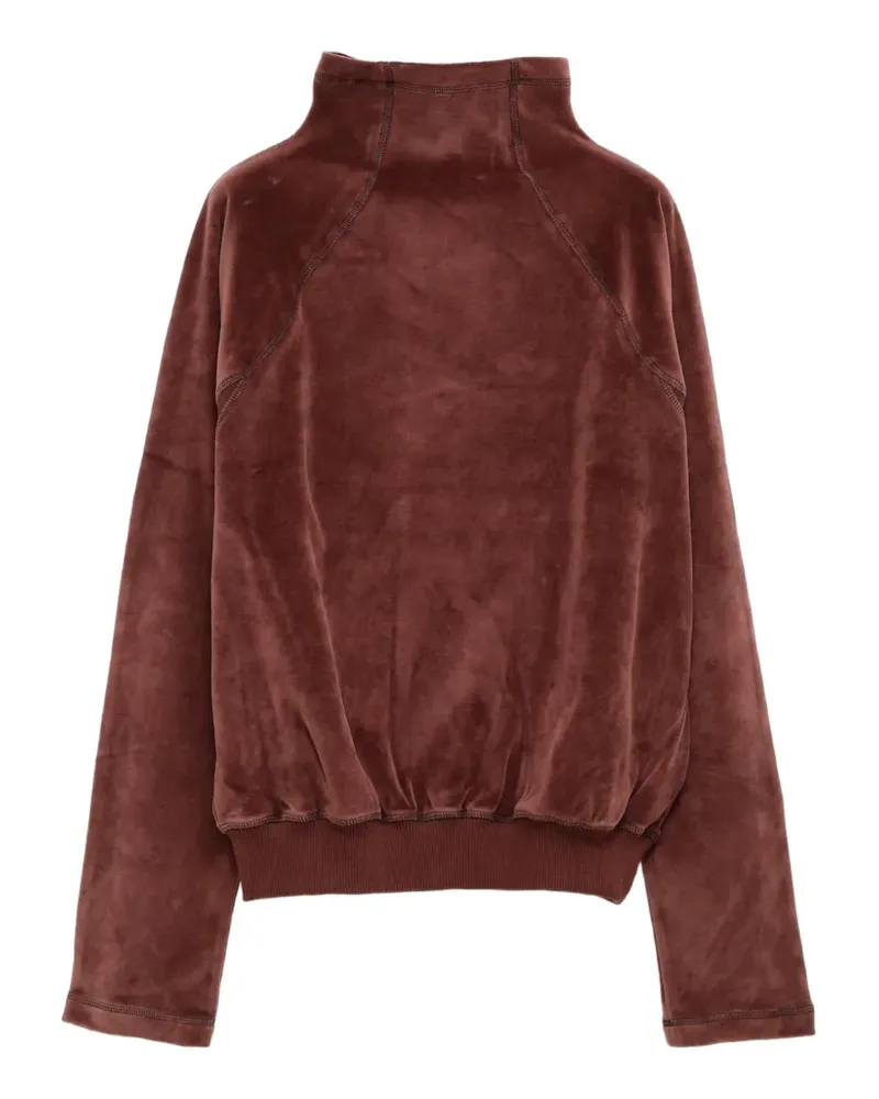 Baserange velvet high-neck sweatshirt - Braun Braun