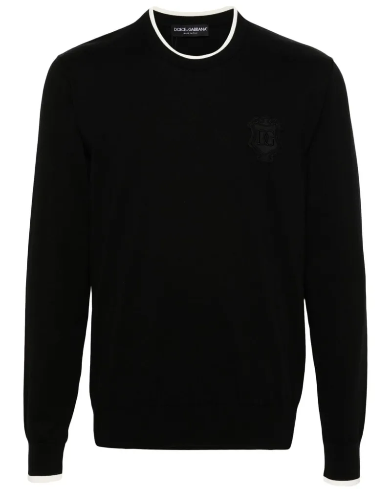 Dolce & Gabbana Pullover mit Logo-Stickerei - Schwarz Schwarz
