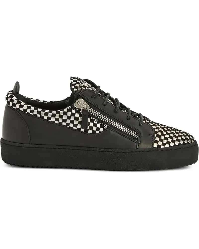 Giuseppe Zanotti Karierte Frankie Sneakers - Schwarz Schwarz