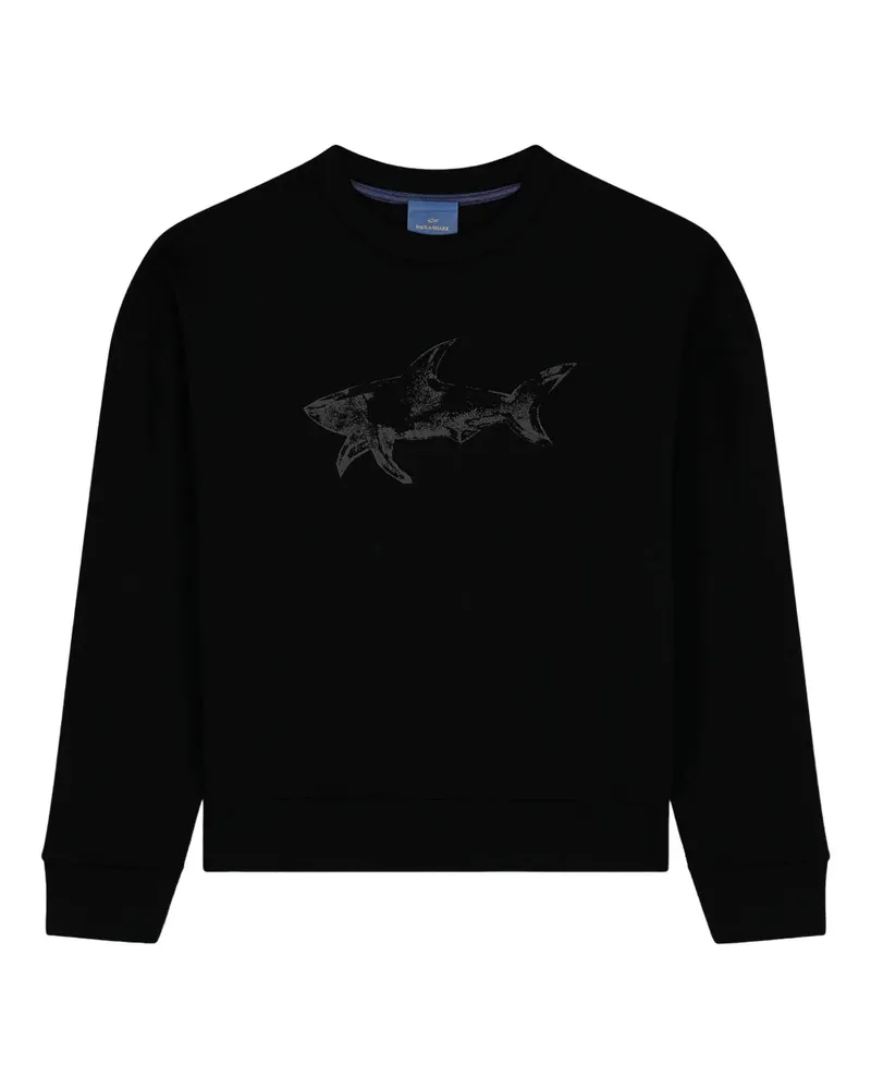 Paul & Shark Sweatshirt mit Hai-Print - Schwarz Schwarz