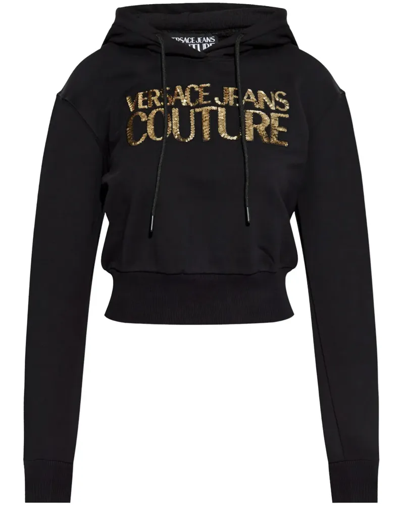 Versace Jeans Hoodie mit Logo - Schwarz Schwarz