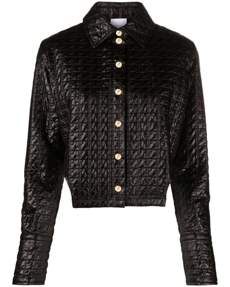 Patou Gesteppte Cropped-Bomberjacke - Schwarz Schwarz
