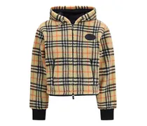 Karierte Kapuzenjacke - Nude