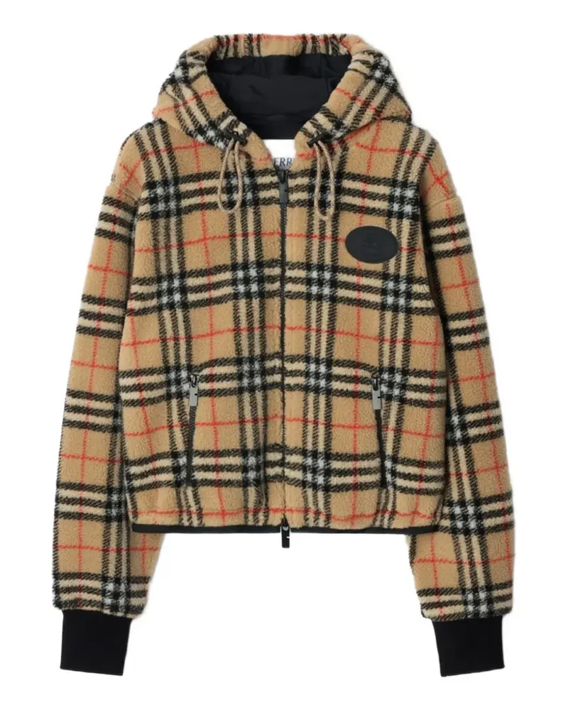 Burberry Karierte Kapuzenjacke - Nude Nude