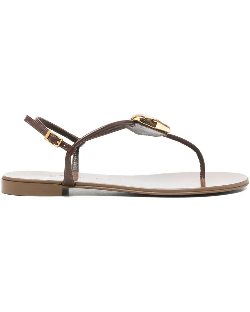 Giuseppe Zanotti leather sandals - Braun Braun