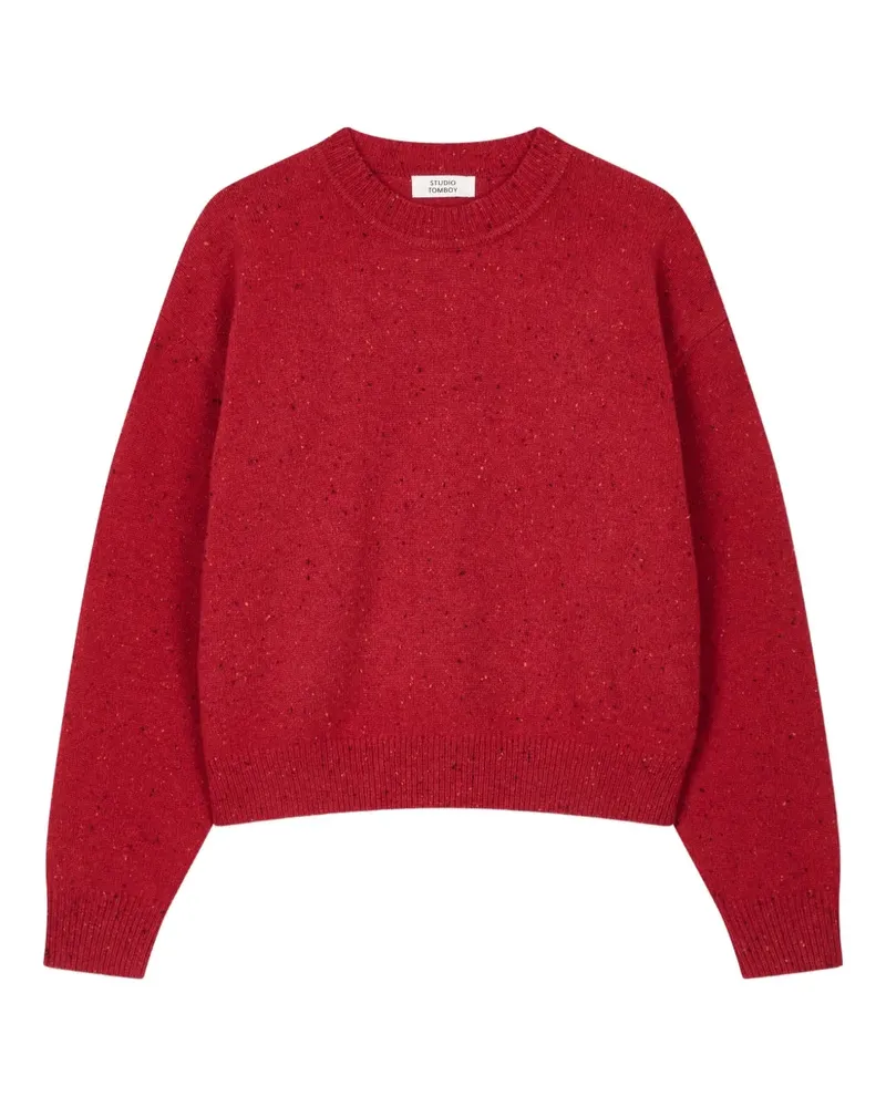 STUDIO TOMBOY Gerippter Pullover - Rot Rot
