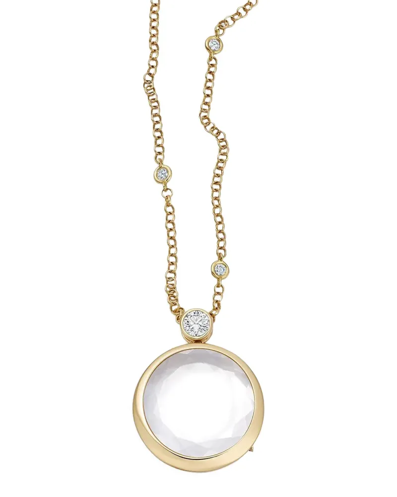 Loquet Halskette mit Saphir und Diamant - Gold Gold